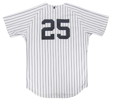 2013 Mark Teixeira Game Worn New York Yankees Home Jersey (MLB Auth)